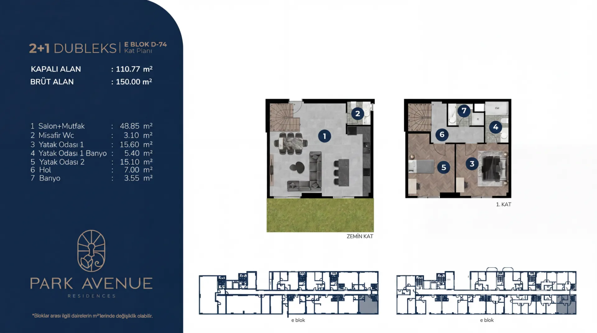 park-avenue-villa garden 2+1 dubleks e blok d-74